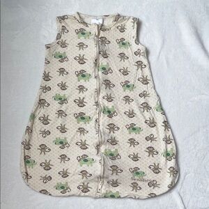 SwaddleMe Cream and Green monkey elephant sleep sack 🐒 🐘